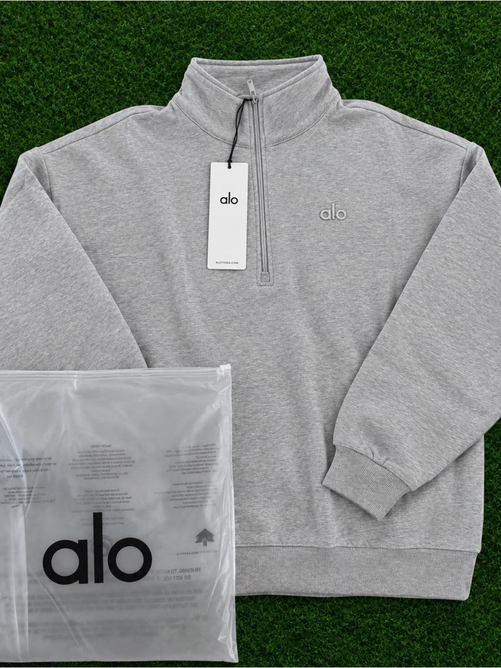 Alo Light Gray Quarter-Zip